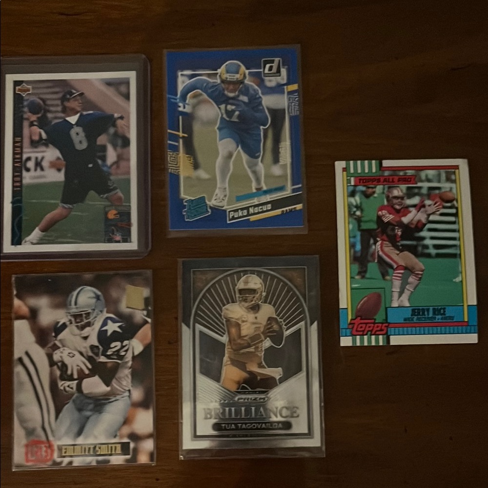 Football Trading Cards (all in cases, all authentic)